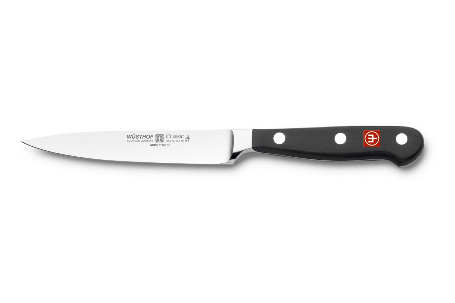 Wusthof – Classic, Paring Knife, Straight Blade, Spear Tip, Black, 4.5″ | Rental
