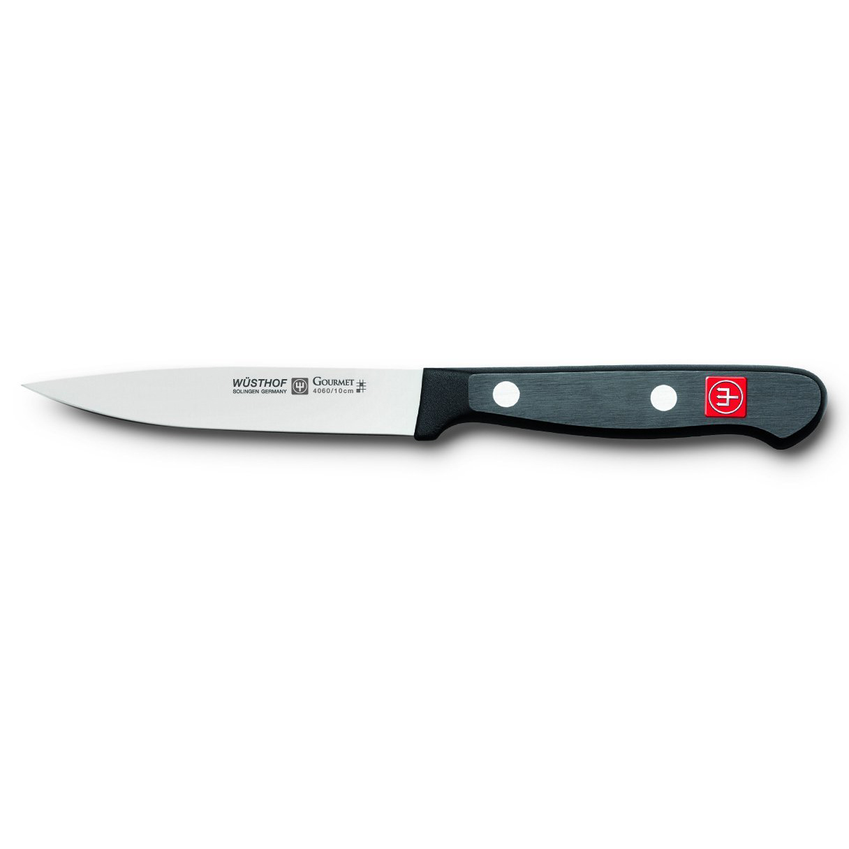 Wusthof – Gourmet, Paring Knife, Straight Blade, Spear Tip, Black, 4″ | Rental