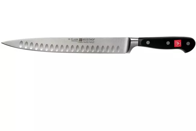 Wusthof – Classic, Ham Knife, Fluted Blade, Black, 9″ | Rental