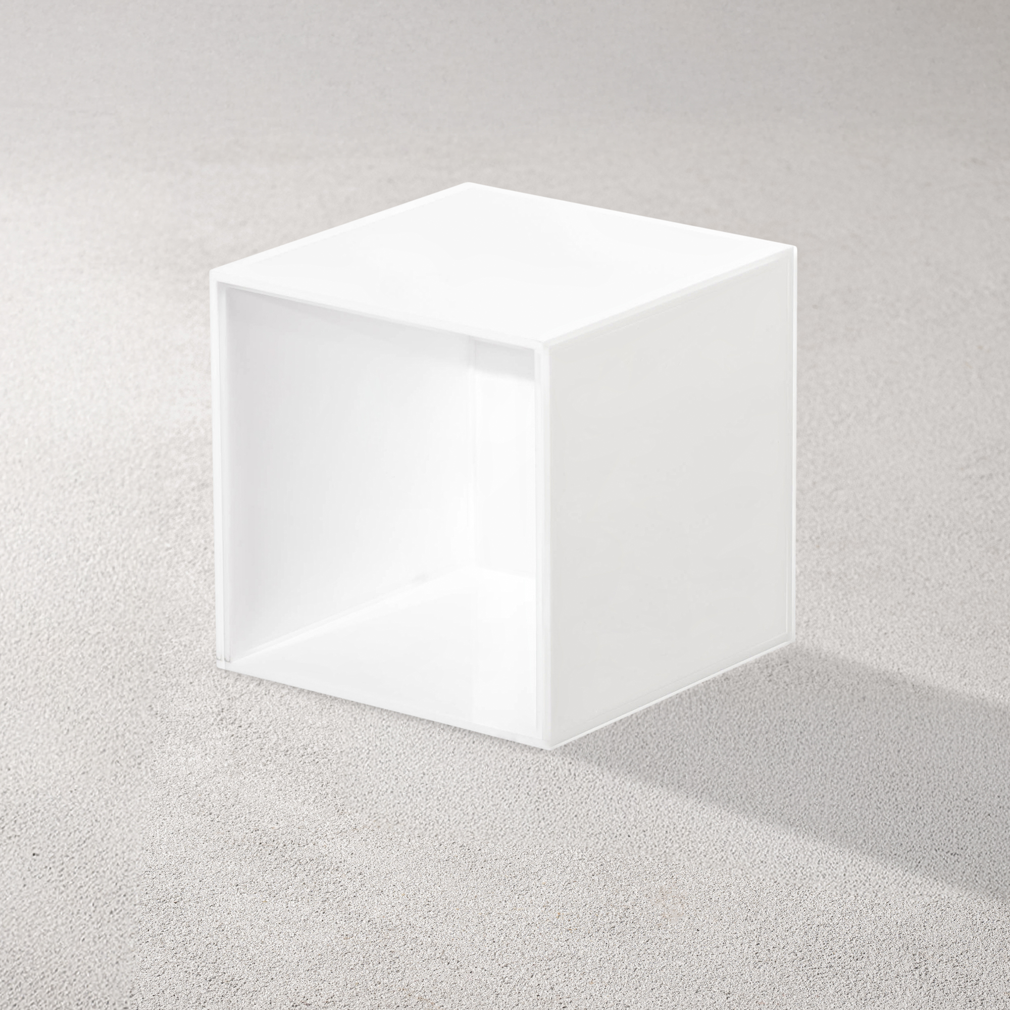 Vikko – Charm, Acrylic Square Cube, White, 6″ | Rental