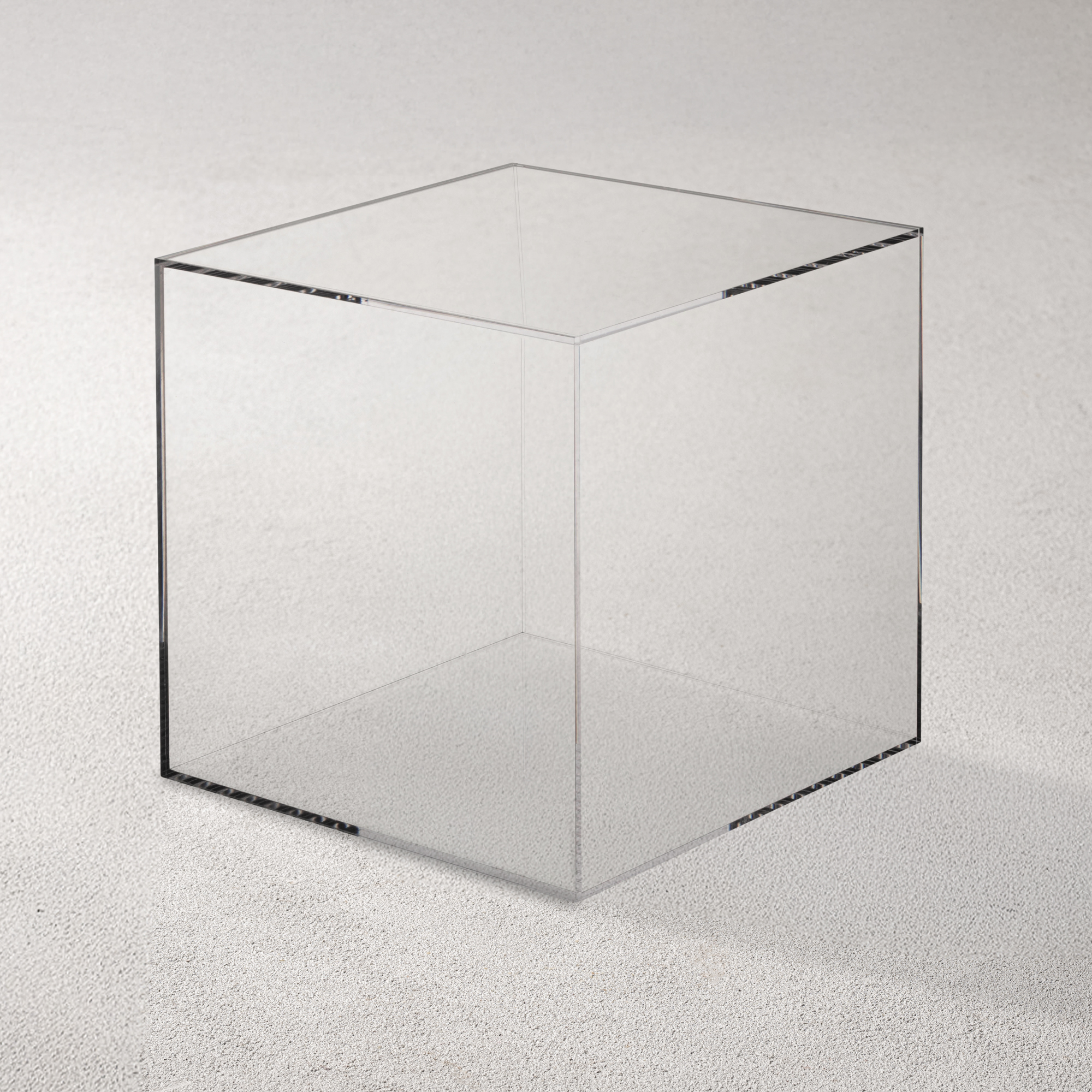 Vikko – Charm, Acrylic Square Cube, Clear, 12″ | Rental