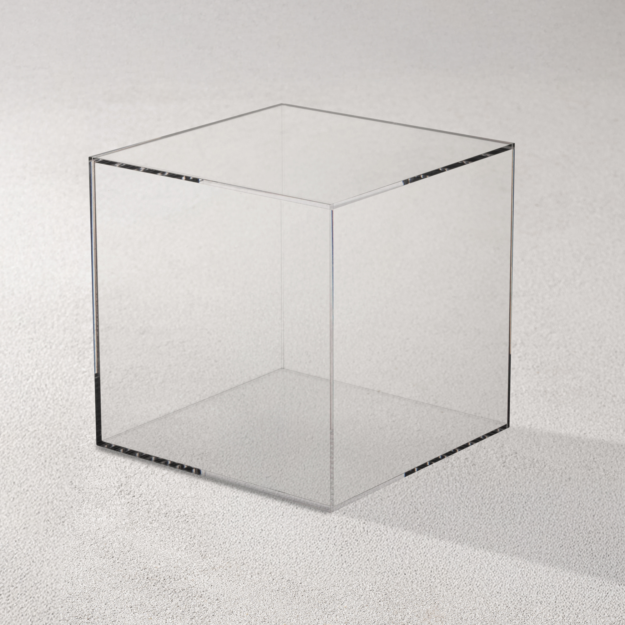 Vikko – Charm, Acrylic Square Cube, Clear, 10″ | Rental