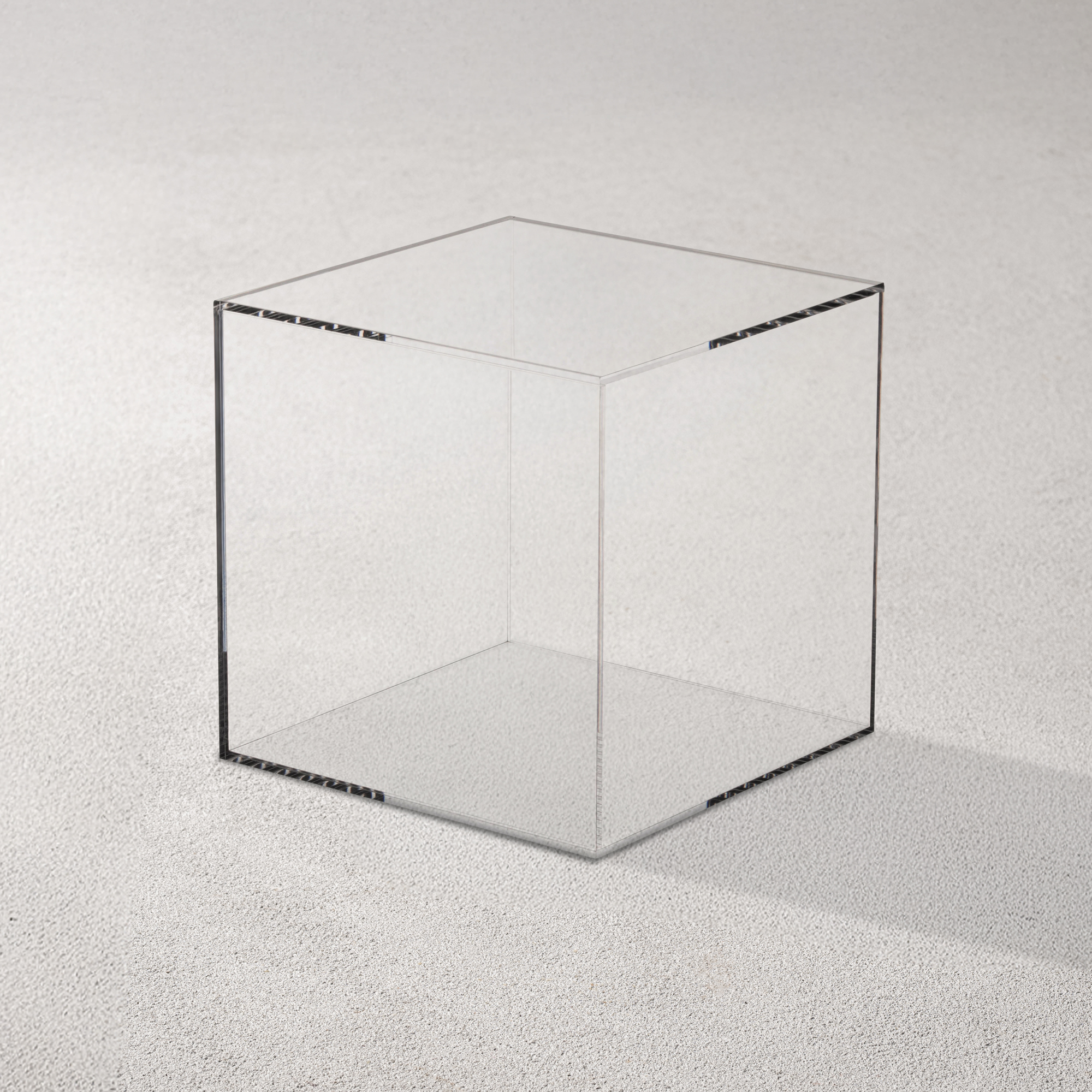 Vikko – Charm, Acrylic Square Cube, Clear, 8″ | Rental