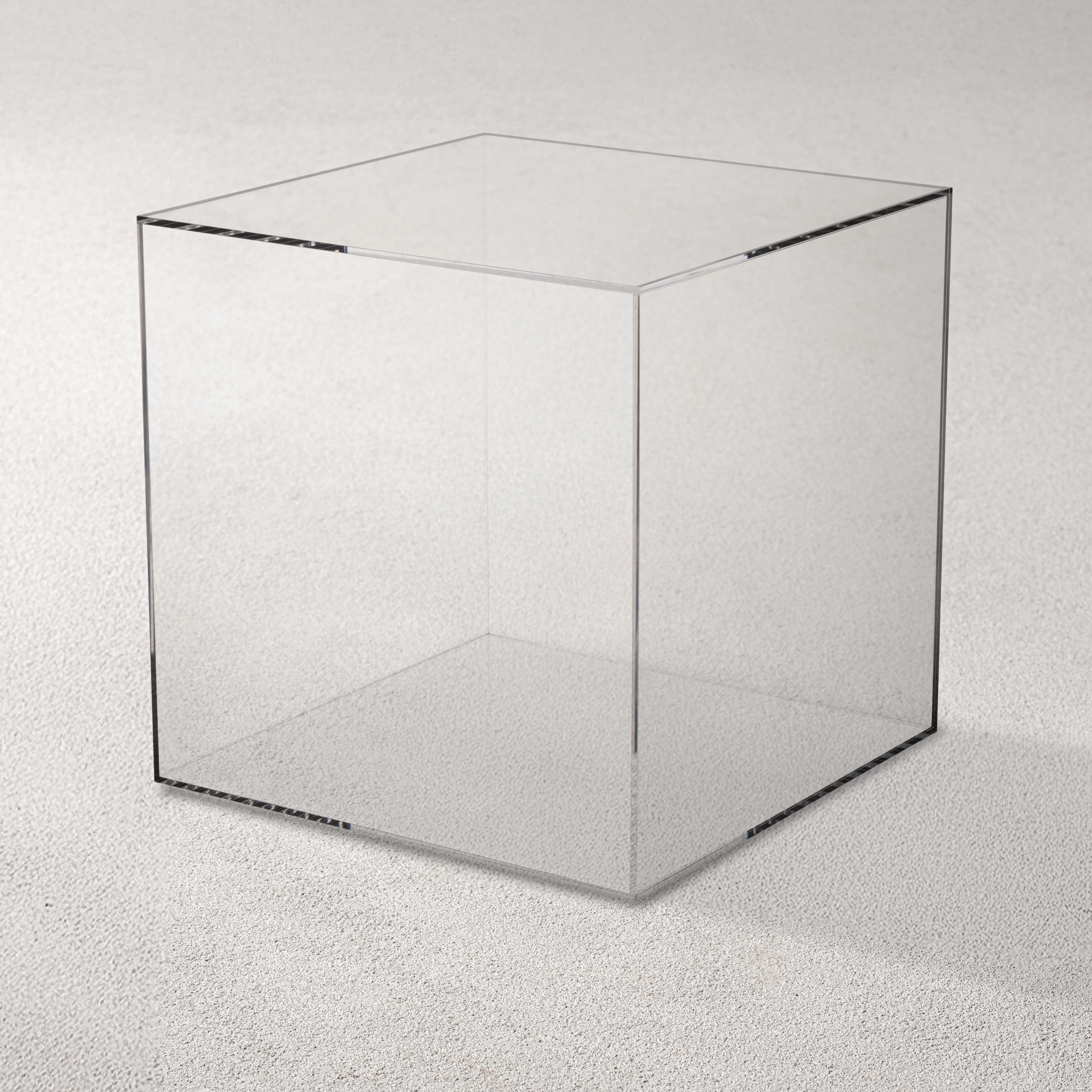 Vikko – Charm, Acrylic Square Cube, Clear, 14″ | Rental