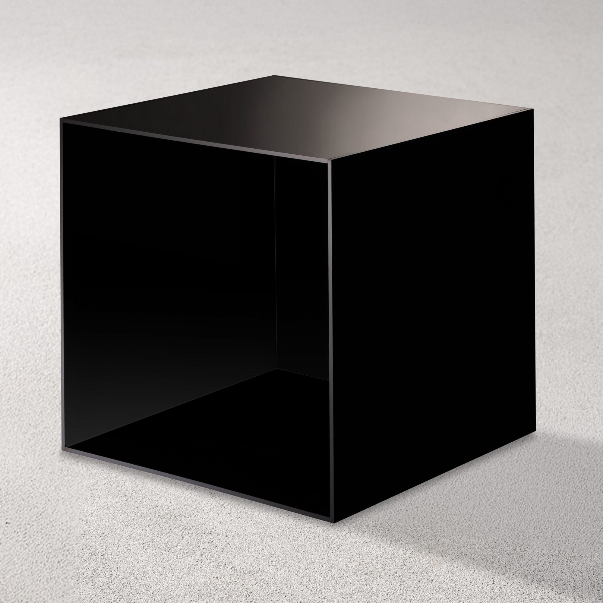Vikko – Charm, Acrylic Square Cube, Black, 14″ | Rental