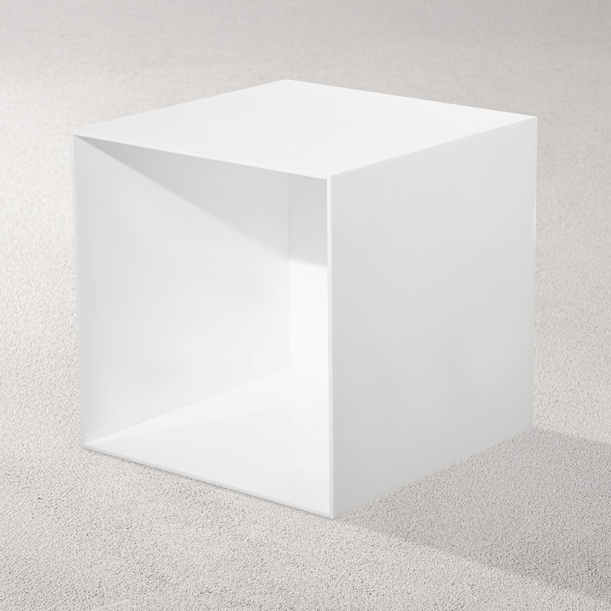 Vikko – Charm, Acrylic Square Cube, White, 14″ | Rental