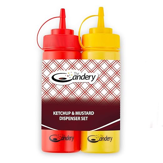 LHU – Hot Dog Accessories Set, Ketchup and Mustard Squeeze Bottles | Rental