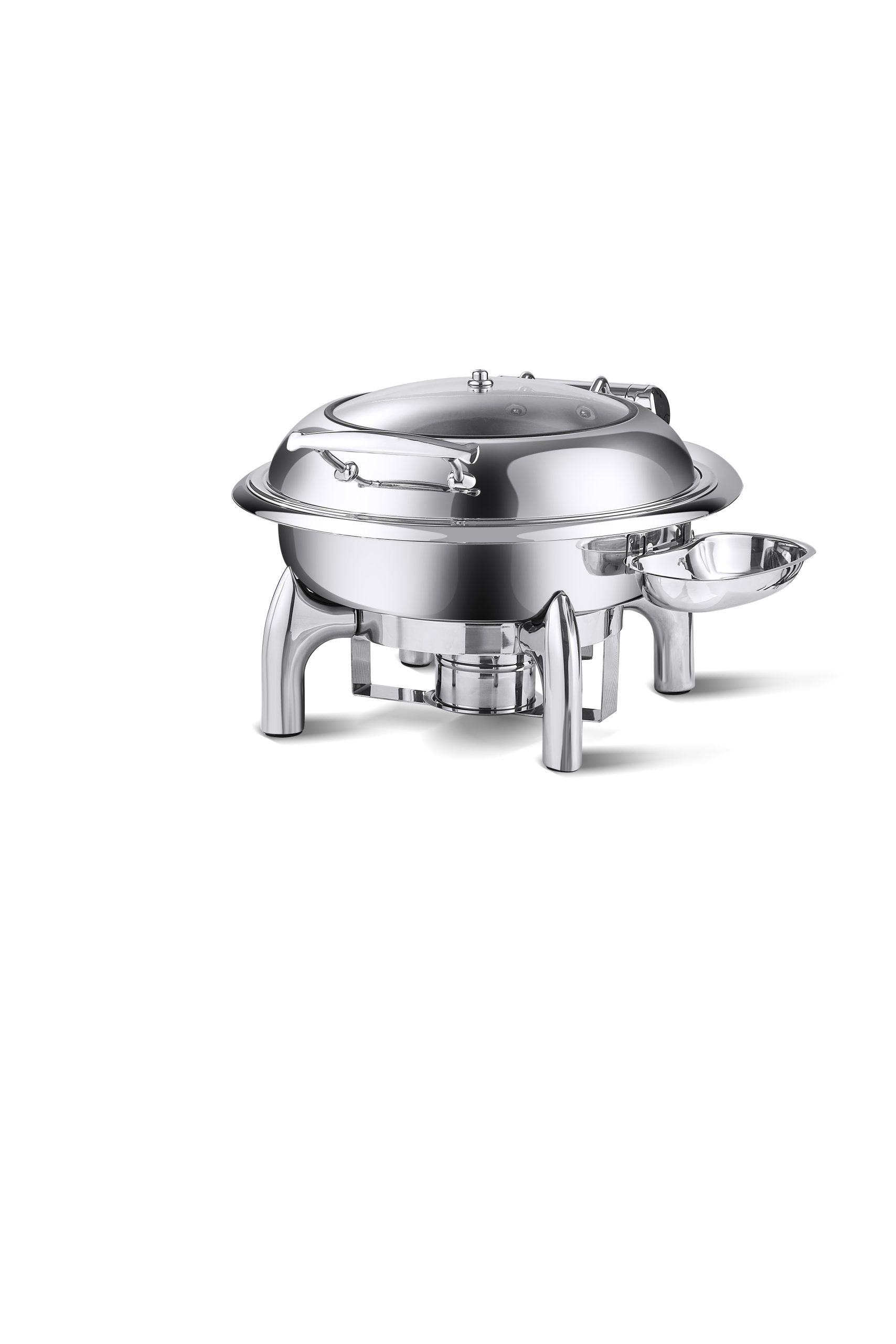 Castro – Madison, SS Round Roll Top, Glass Window Chafing Dish, 6 qt | Rental