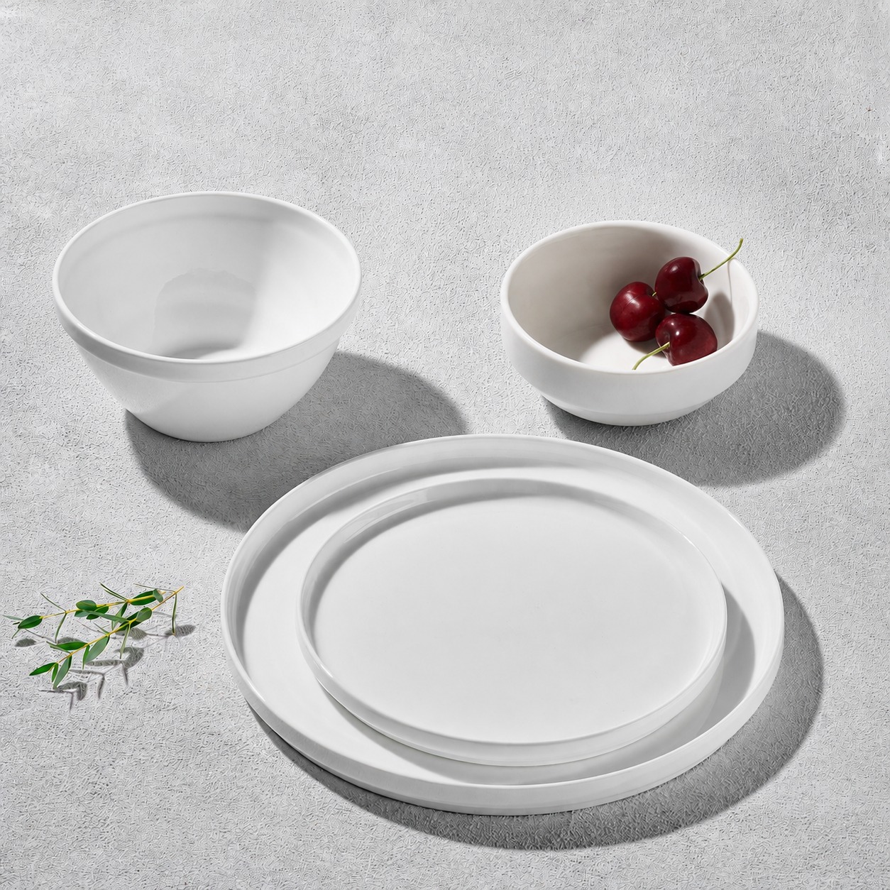 Vikko – Aidan, Bone China, White, 16 Pc Dinnerware Set, Service for 4
